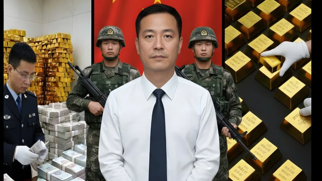 Gold reserves and security personnel.