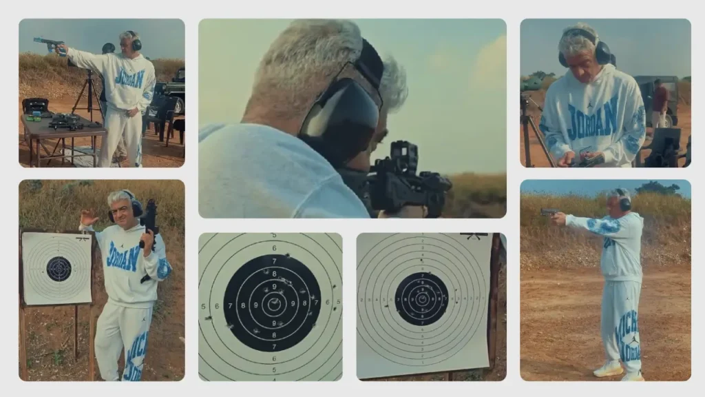 अजीत कुमार पिस्टल और राइफल शूटिंग प्रैक्टिस करते हुए — 
तमिलनाडु राज्य शूटिंग चैंपियनशिप